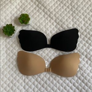 Black + Tan Self-adhesive Stick-on Invisible Bras